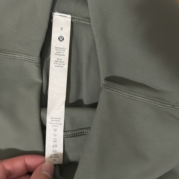 Light Green Cropped Lululemon Leggings - Picture 2 of 4
